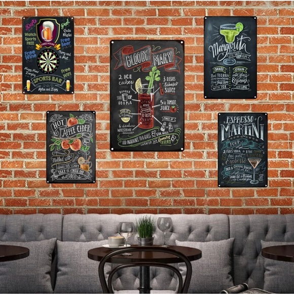 Cocktail Metal Tin Sign NWT - Picture 4 of 4